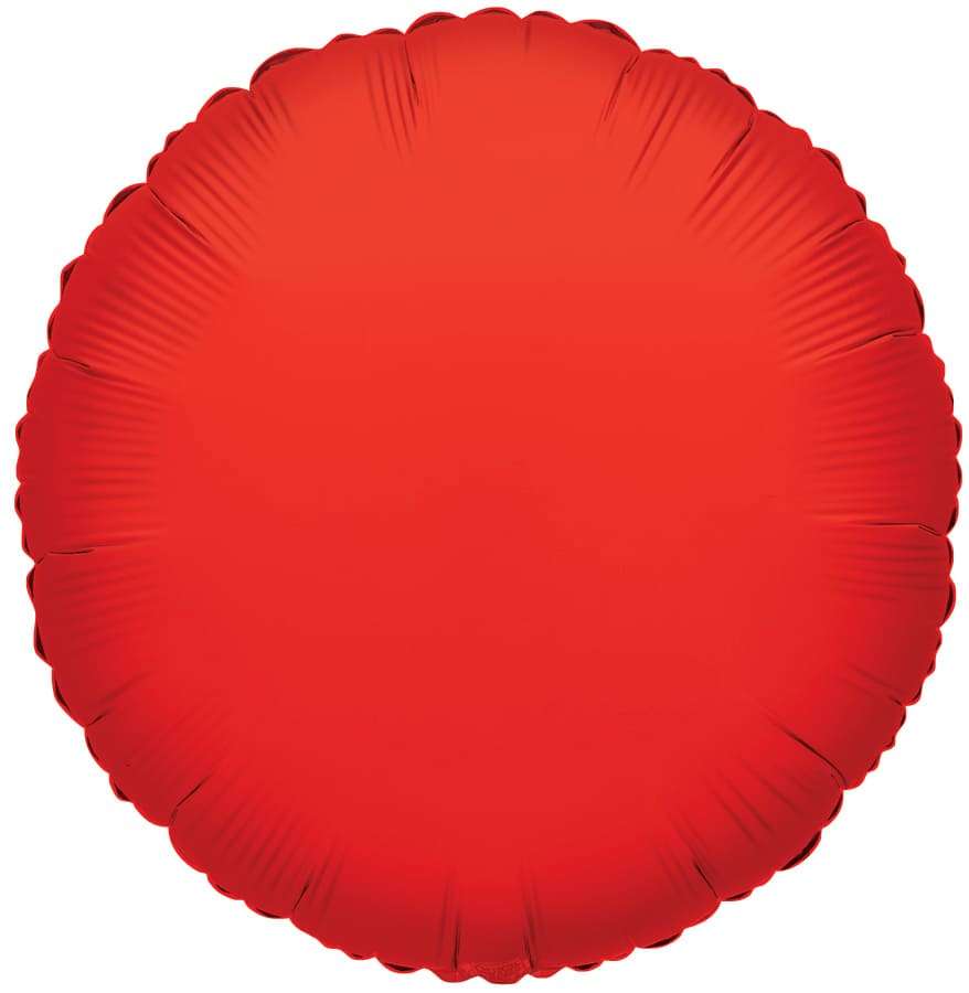 Красный круг шарик из фольги металлик 40-45 см картинка 3