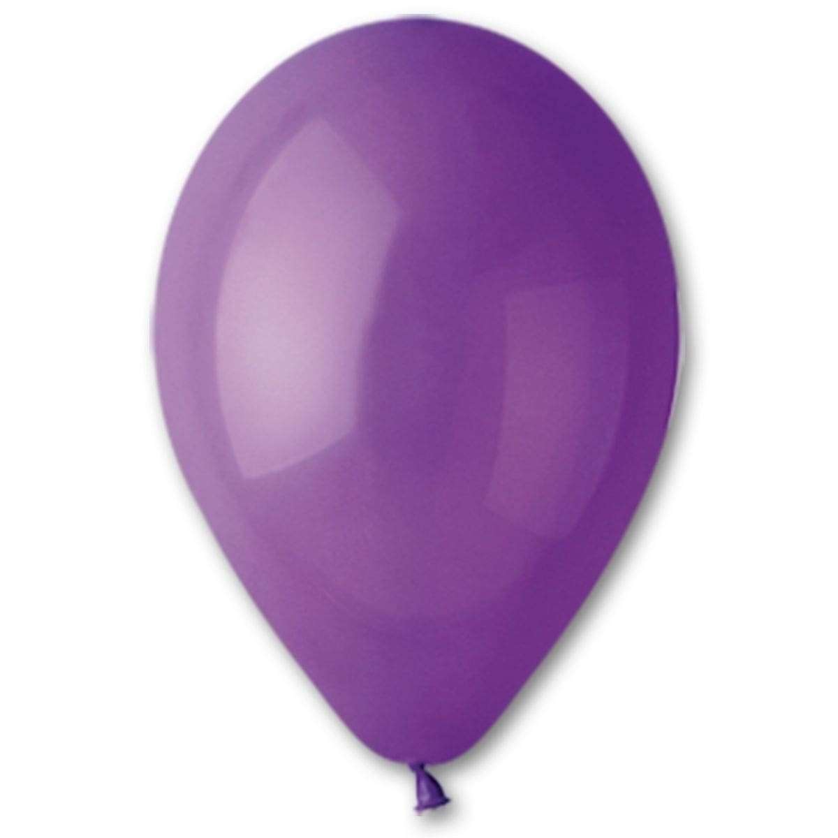Фиолетовый гелиевый шарик пастель, 25-28 см Италия №08 картинка 2