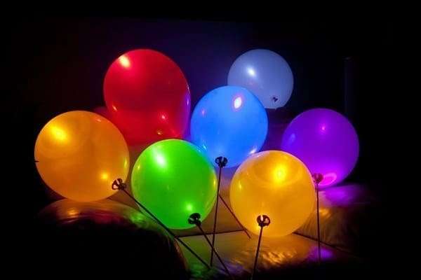 Светящиеся шарики с воздухом на пол, 20-30 см картинка 3