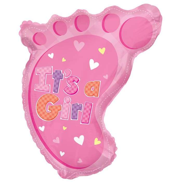 Розовая ножка «It's a Girl» на выписку девочки картинка