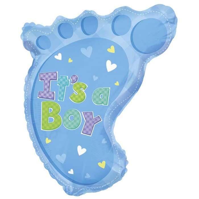 Голубая ножка «It's a Boy» шарик из фольги картинка
