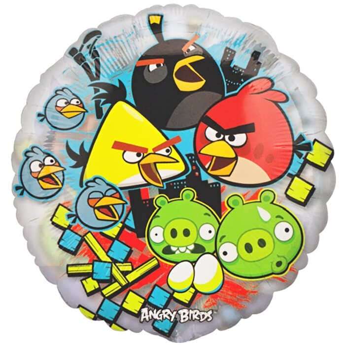Птички Angry Birds большой круглый шарик картинка 2