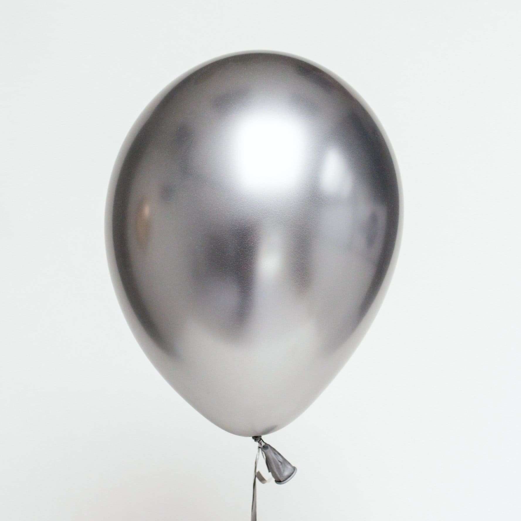 ХРОМ серебряные шарики, 32см, Qualatex (Америка, США) картинка 2