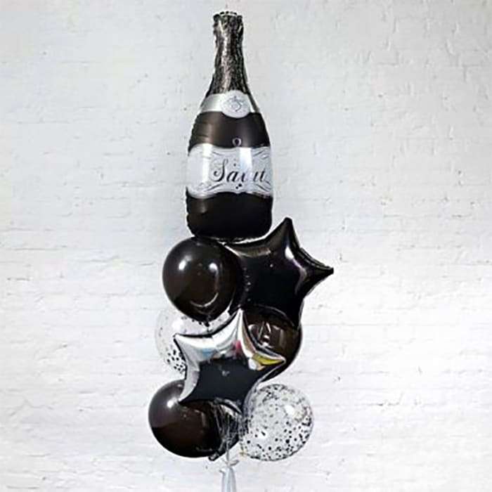 Бутылка вина чёрная большая фольгированный шар картинка 4