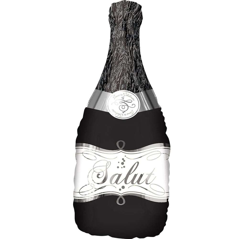 Бутылка вина чёрная большая фольгированный шар картинка