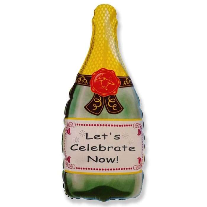 Бутылка Шампанского шарик из фольги картинка 2