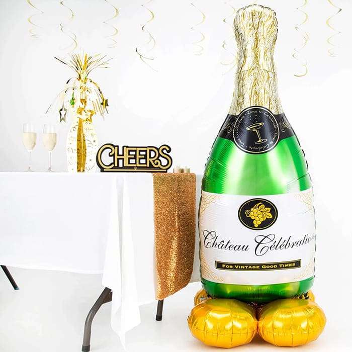 Шампанское бутылка стоячий шарик airloonz картинка 3