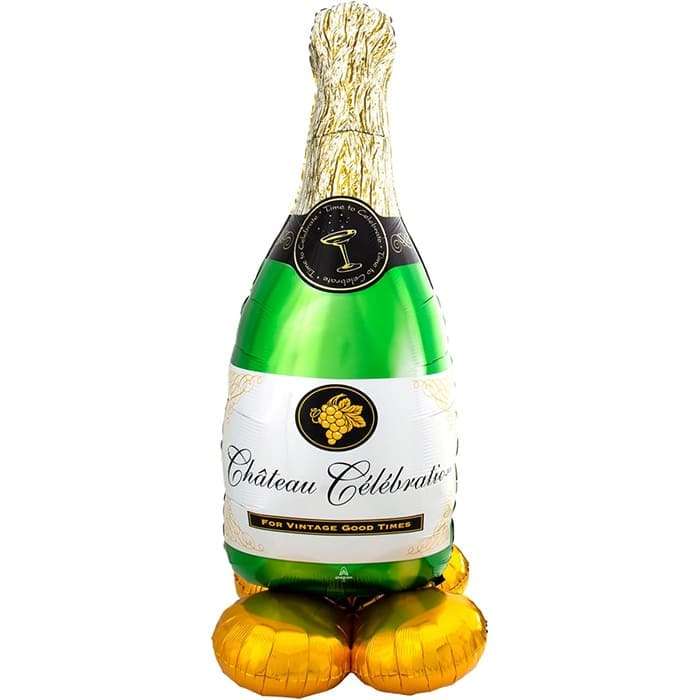 Шампанское бутылка стоячий шарик airloonz картинка