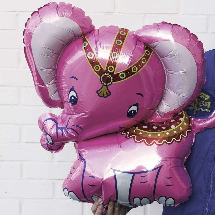 Слоник розовый шарик из фольги картинка 2