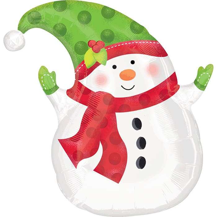 Снеговик Санты фольгированный шарик картинка
