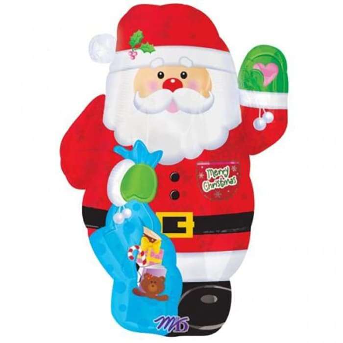 Шарик Санта Клаус с подарками картинка 2