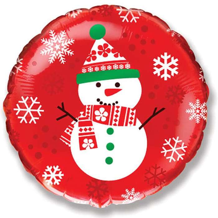 Снеговик новогодний шарик из фольги картинка