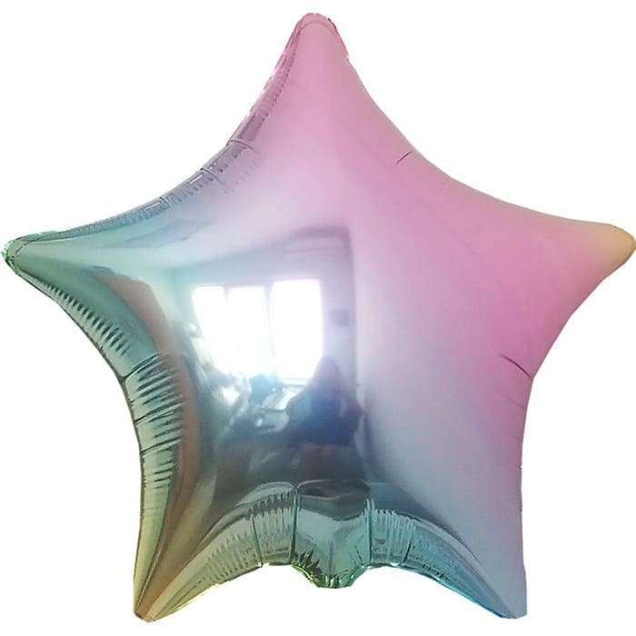 Омбре звезда шарик из фольги 40-45см картинка