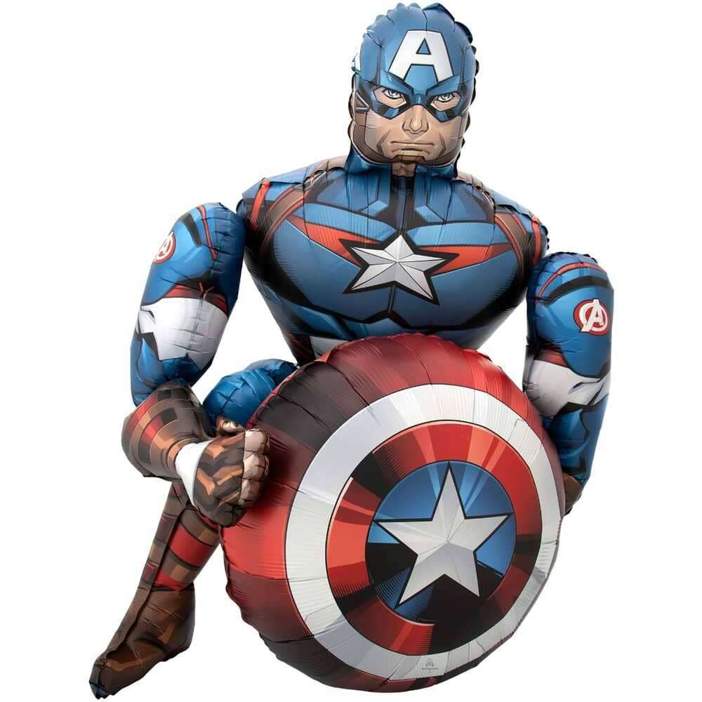 Капитан Америка ходячий шарик из фольги картинка