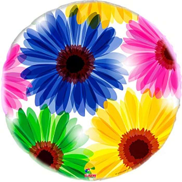 Цветы Герберы шарик из фольги картинка