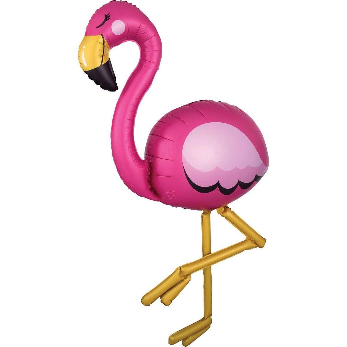 Розовый Фламинго ходячий шарик из фольги картинка