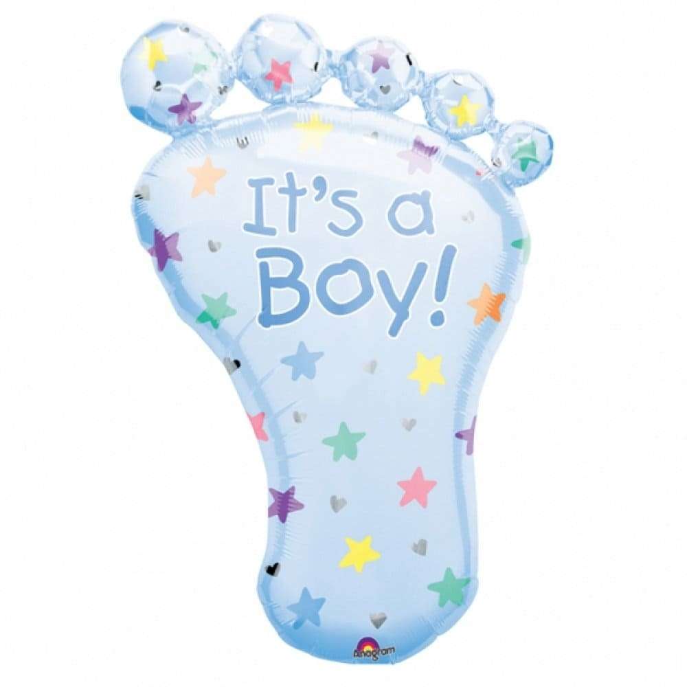 Ножка голубая «It's a Boy!» шарик из фольги картинка 2