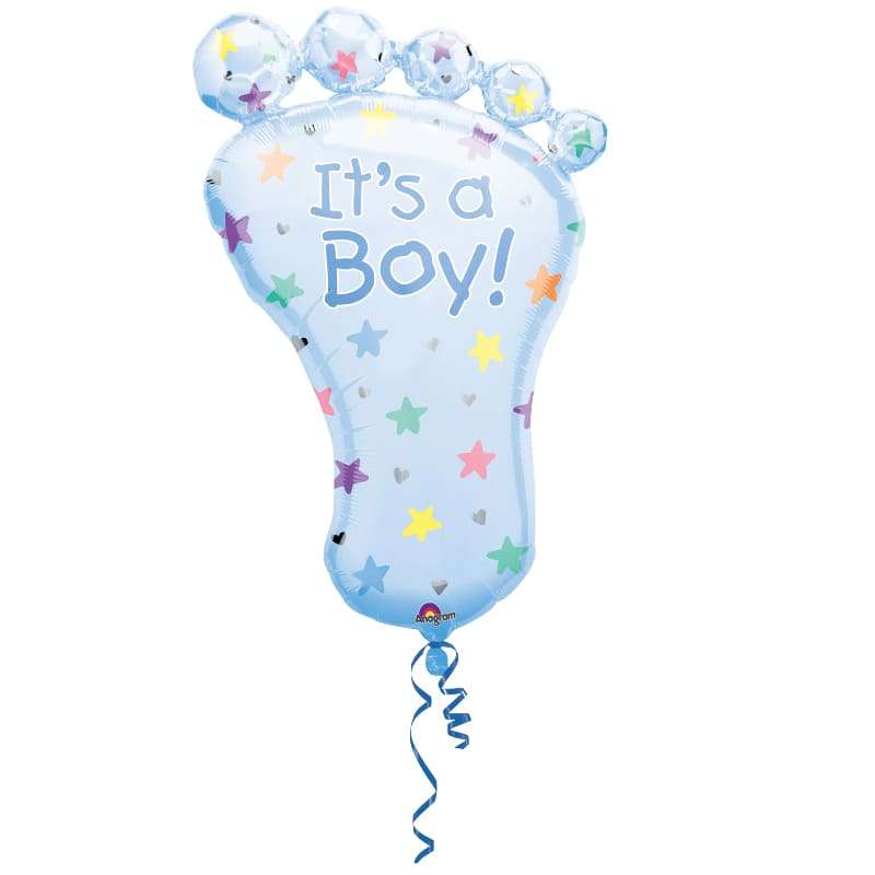 Ножка голубая «It's a Boy!» шарик из фольги картинка 3