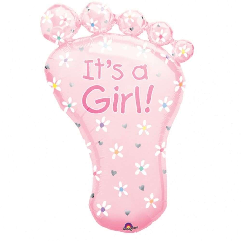 Ножка розовая «It's a Girl!» шарик из фольги картинка 2