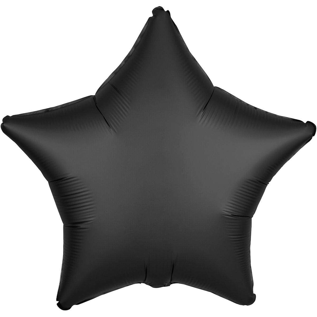 Звезда сатин чёрная 45 см шарик из фольги картинка