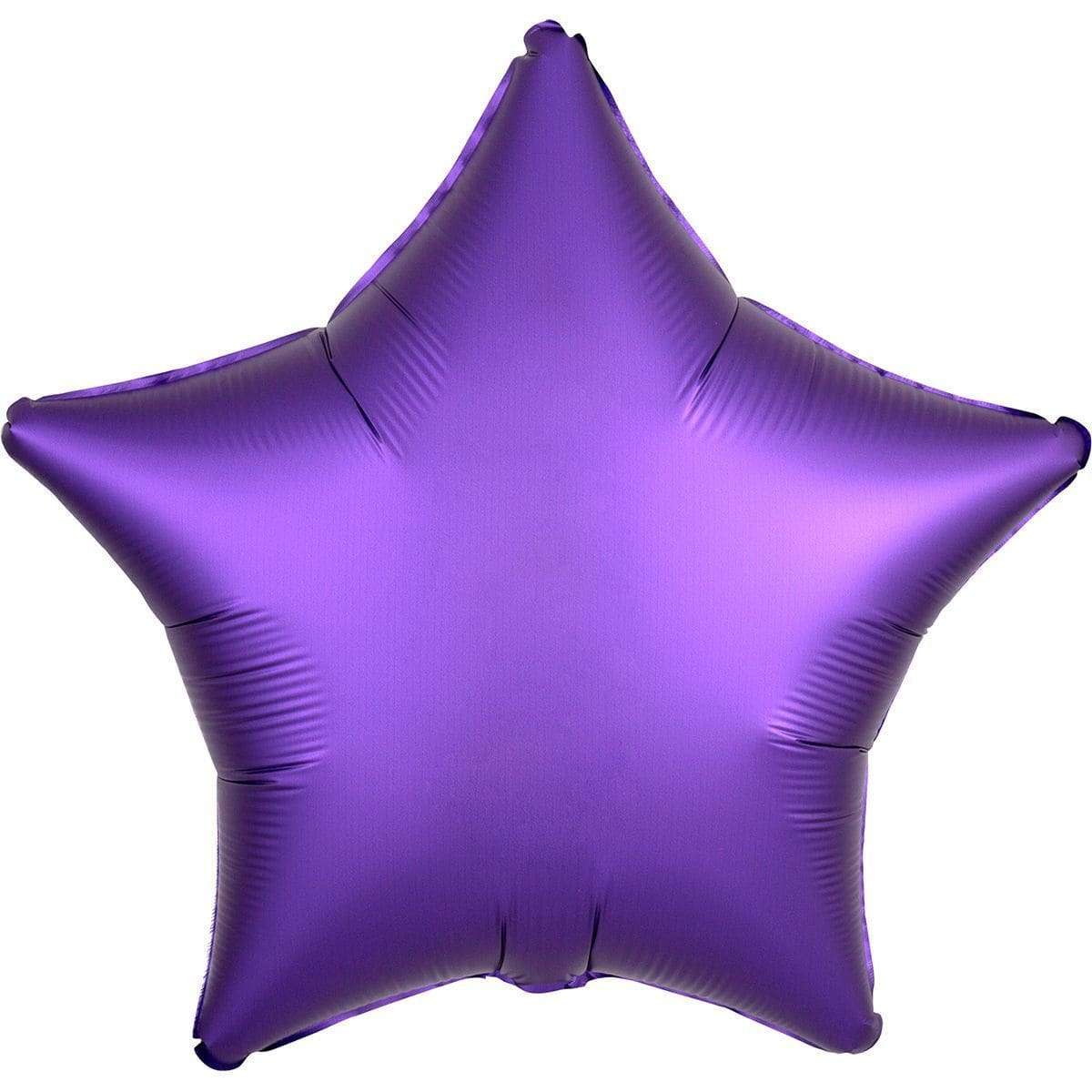 Звезда сатин фиолетовая 45 см шарик из фольги картинка