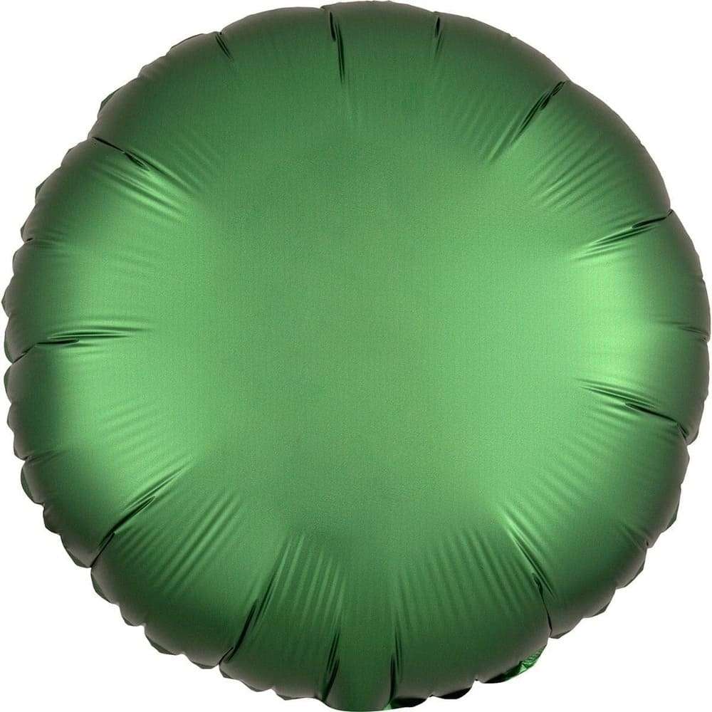 Круг сатин зелёный шарик из фольги 45 см картинка