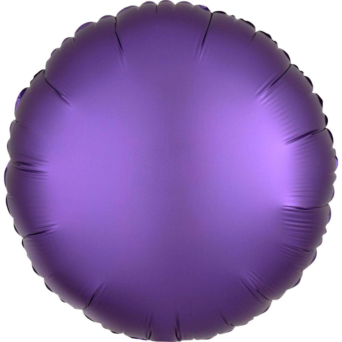 Круглый фиолетовый шарик сатин, 45 см картинка