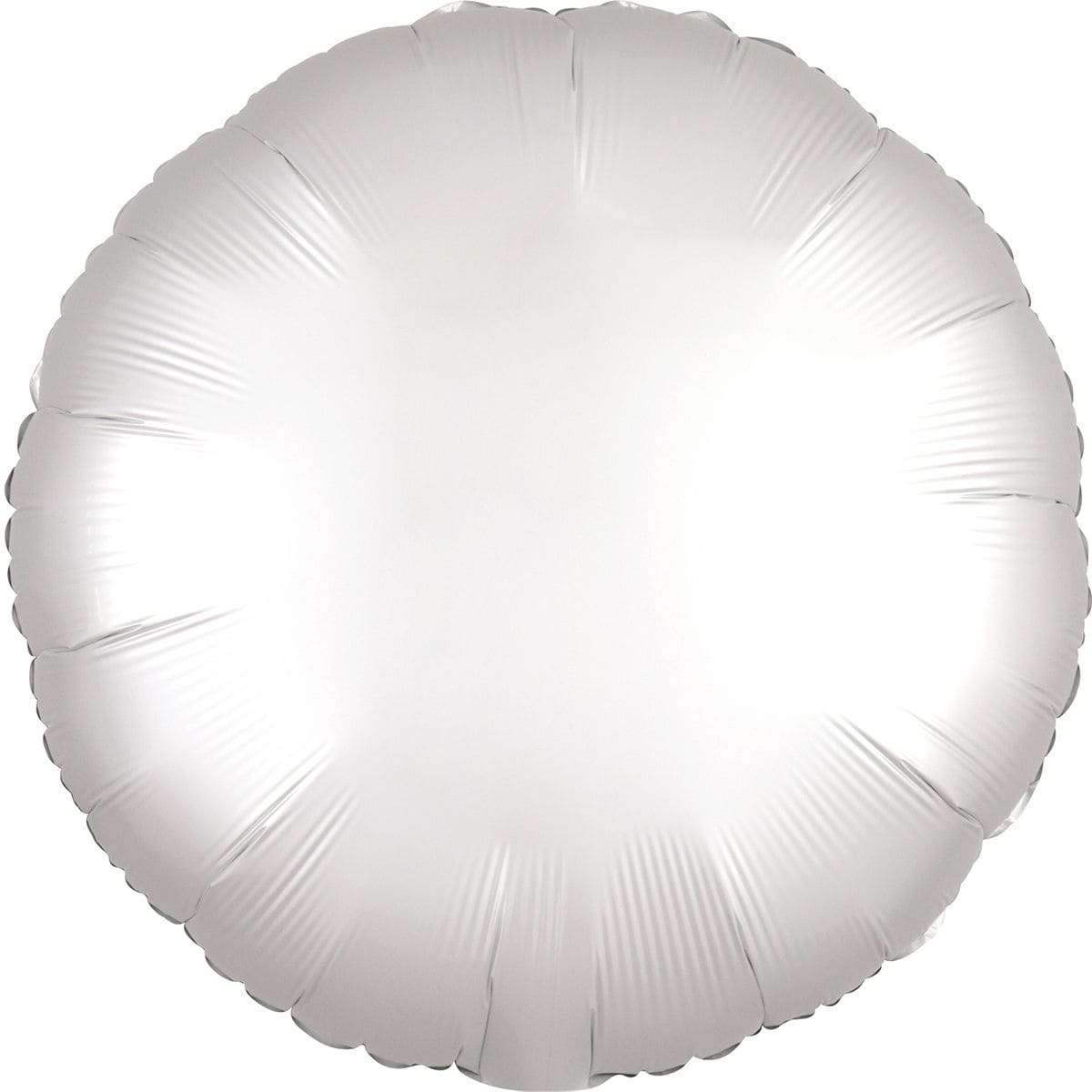 Круг сатин белый шарик из фольги 45 см картинка