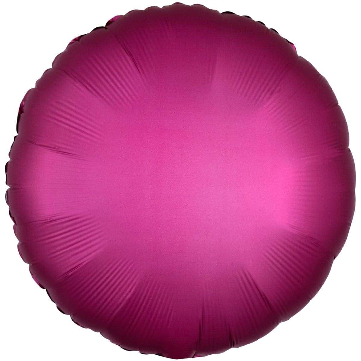 Круг сатин малиновый бургундий шарик из фольги 45 см картинка