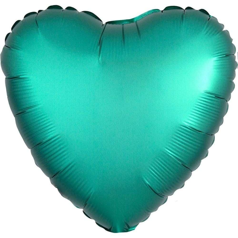 Сердце сатин изумрудный тиффани шарик из фольги 45 см картинка