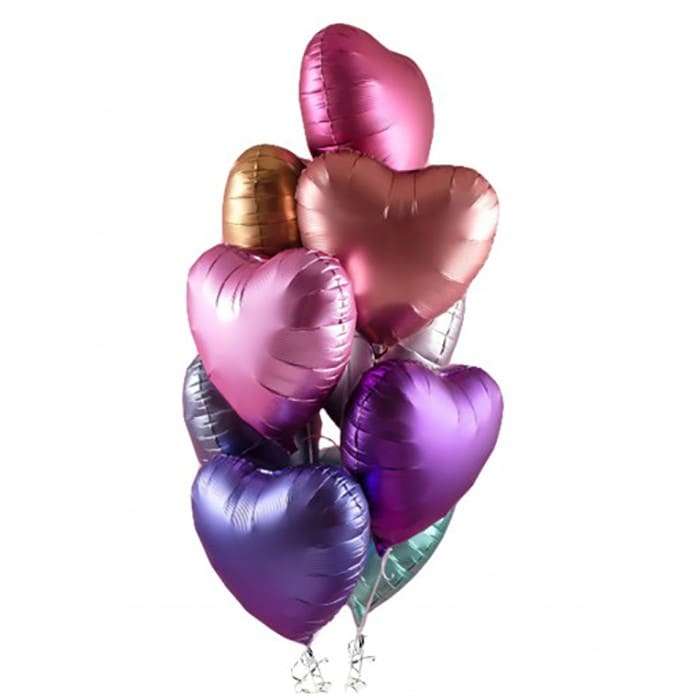 Сердце сатин фиолетовое шарик из фольги 45 см картинка 2