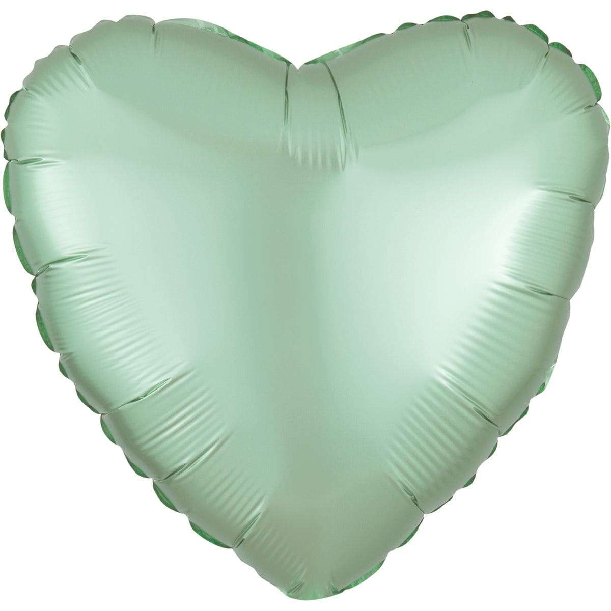 Сердце сатин мятное светлое шарик из фольги 45 см картинка