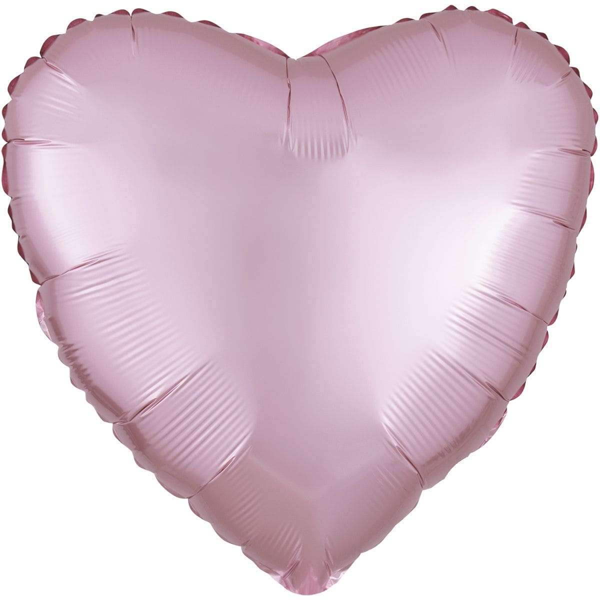 Сердце сатин светло-розовое шарик из фольги 45 см картинка