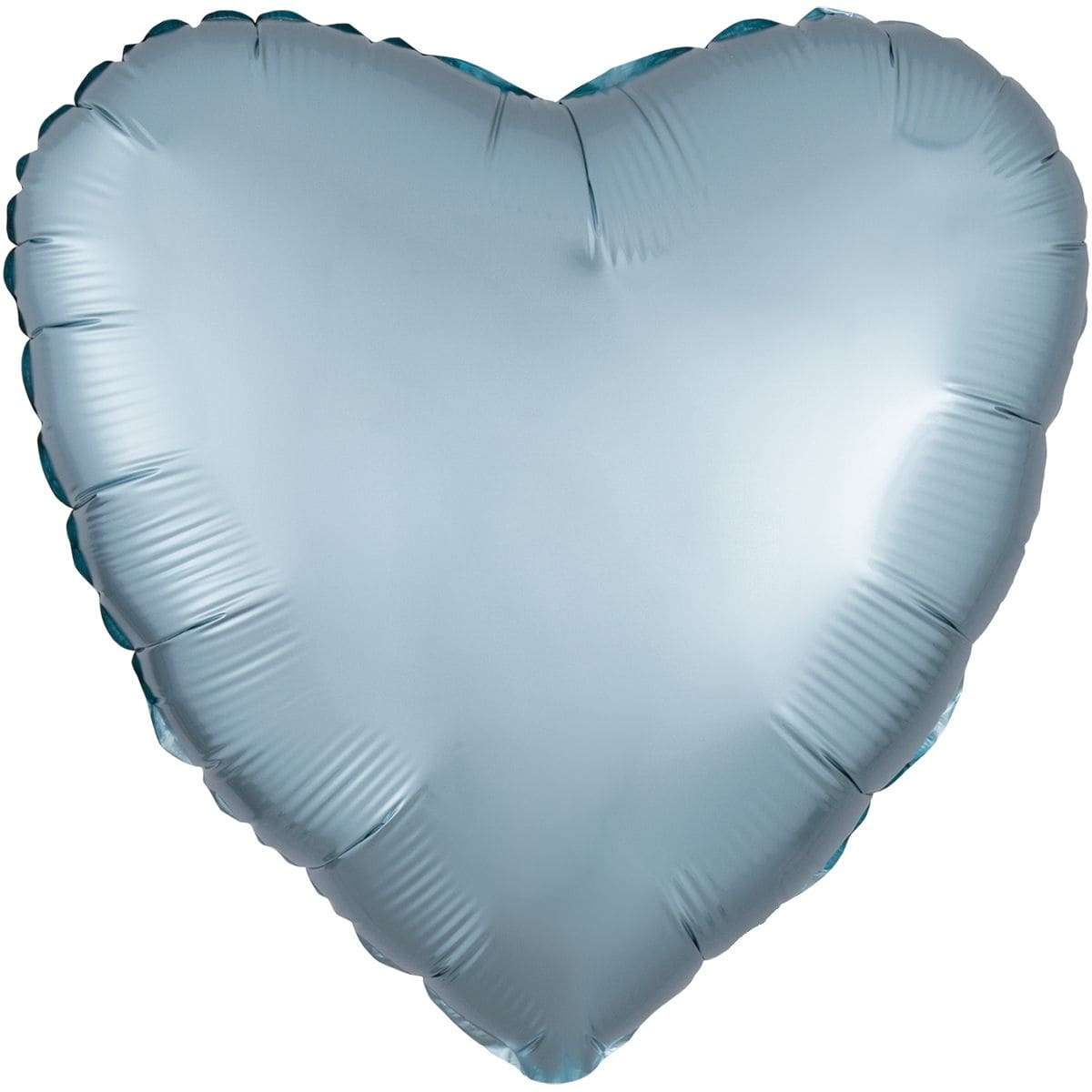 Сердце сатин светло-голубое шарик из фольги 45 см картинка