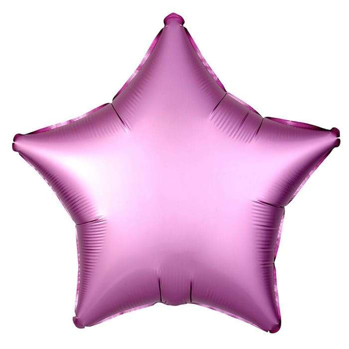 Звезда сатин розовый фламинго 45 см шарик из фольги картинка