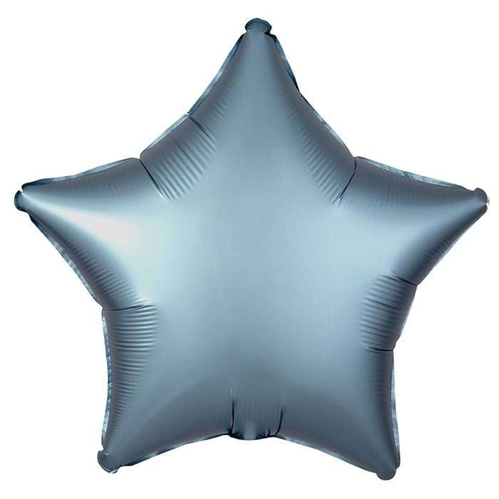Звезда сатин синяя сталь 45 см шарик из фольги картинка