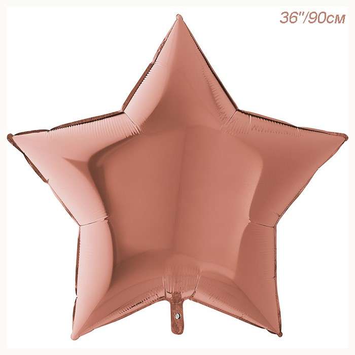 Звезда розовое золото шарик из фольги 36 дюймов картинка