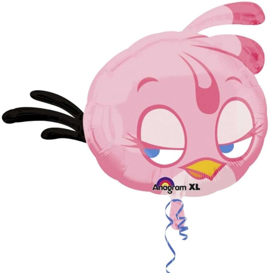 Розовая птица Стелла Angry Birds шарик из фольги картинка 2