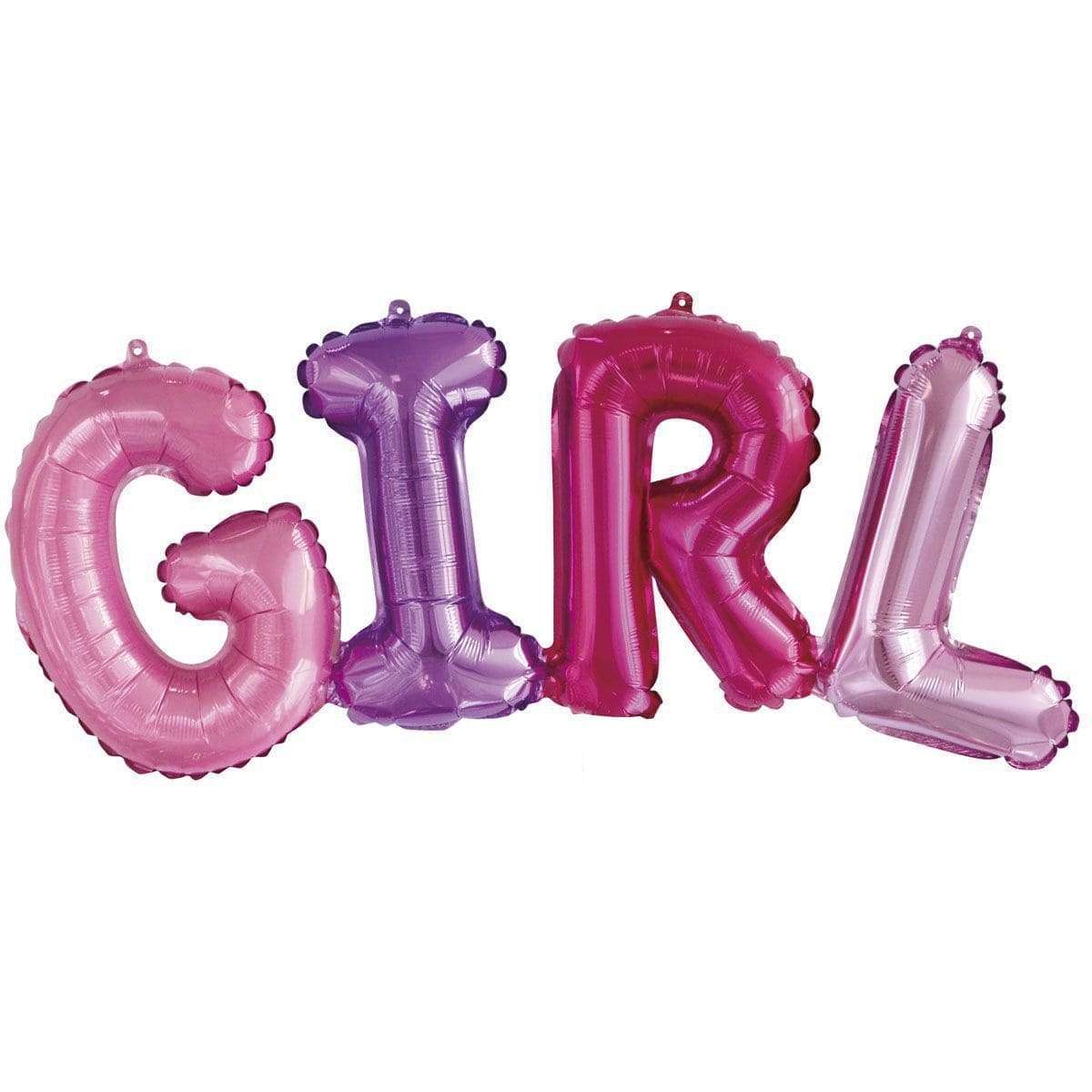 Шарик «Буквы G-I-R-L на выписку девочки» картинка