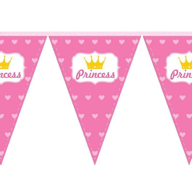 Гирлянда бумажная «Princess» розовая, 210 см картинка