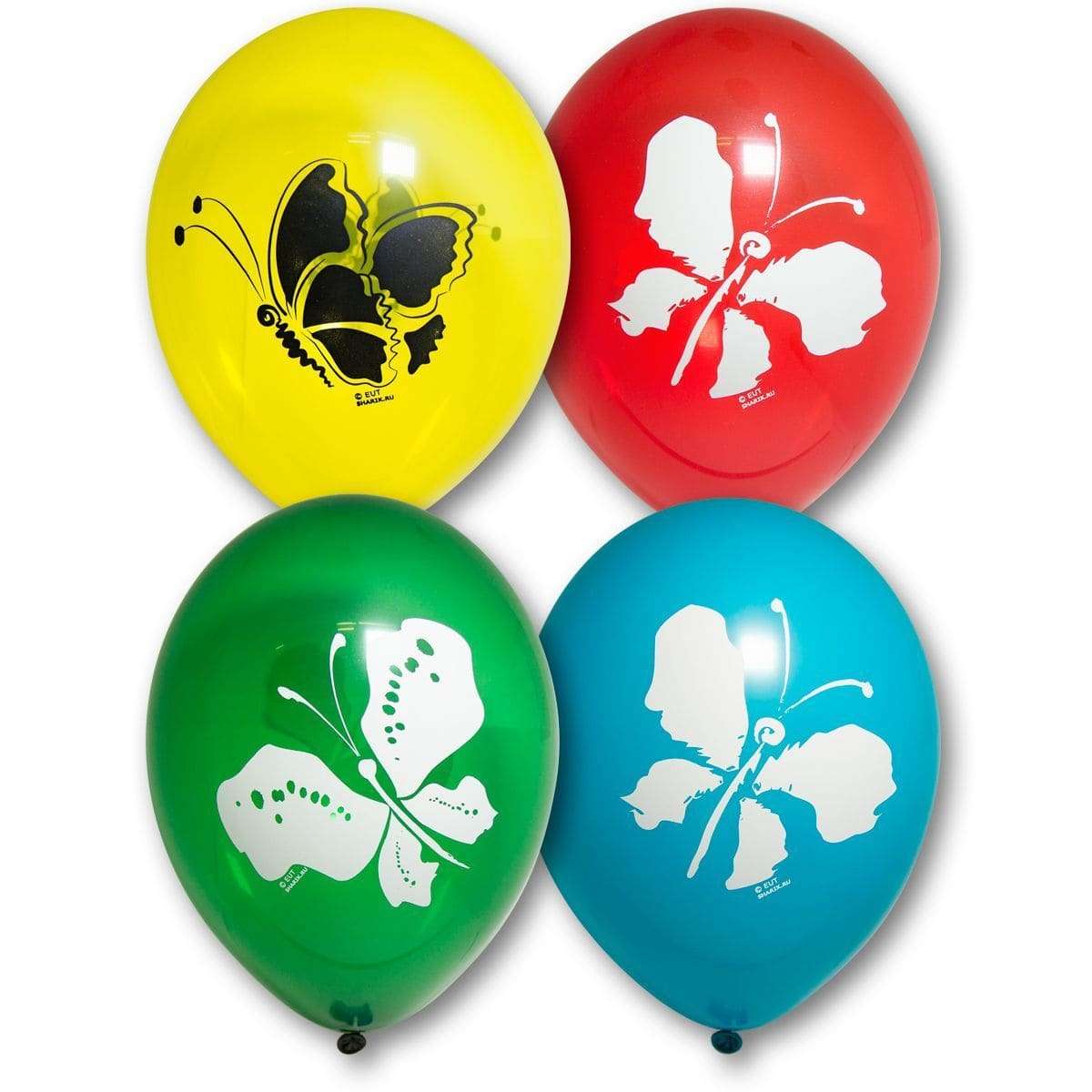 Воздушные шары «Бабочки» 30 см ассорти картинка 3