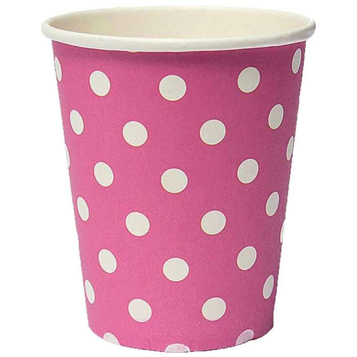 Бумажные стаканчики «Горох розовый» 10 шт/уп картинка 3