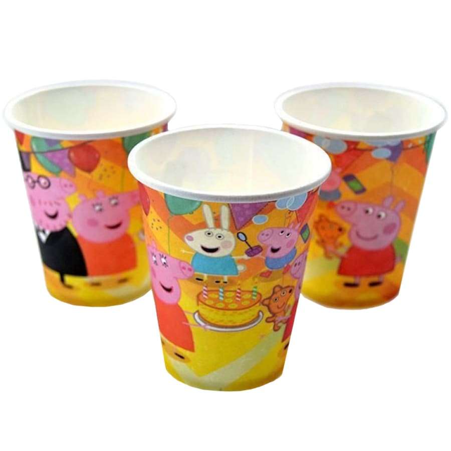 Бумажные стаканчики «Свинка Пеппа» жёлтые 10 шт/уп картинка