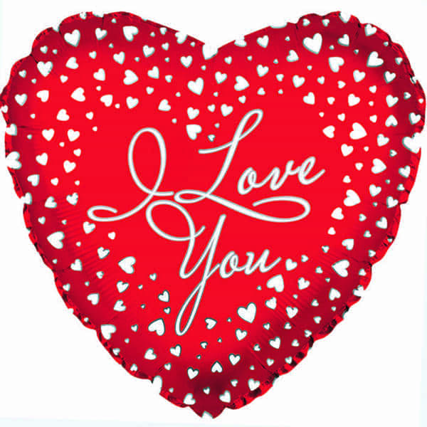 Сердце красное «I Love You» картинка