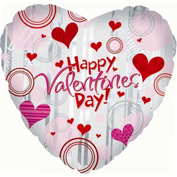 Сердце «Happy Valentines Day!» с сердцами картинка