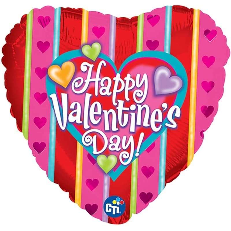 Фольгированное сердце «Happy Valentine's Day» картинка
