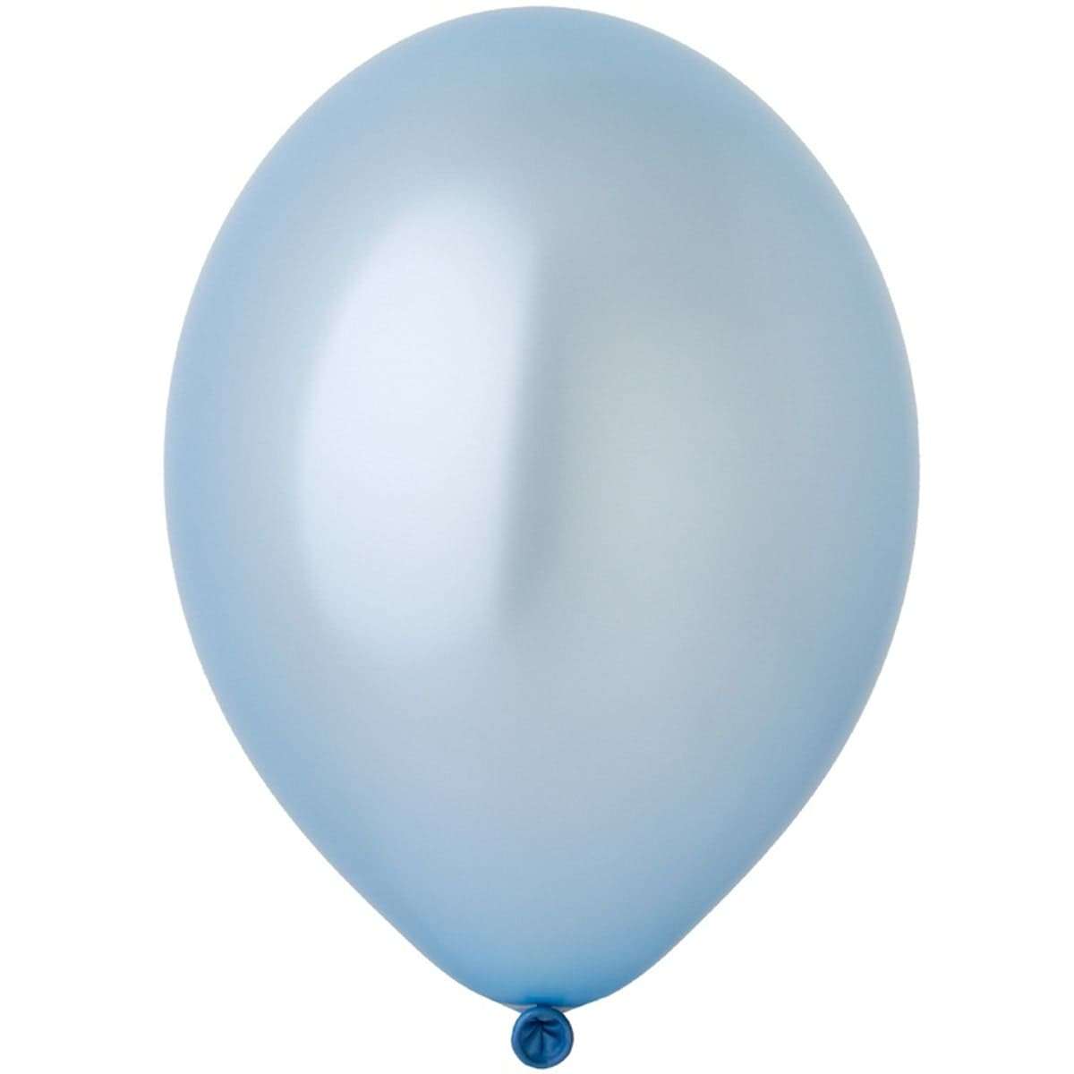 Голубой гелиевый шар металлик 20-25см картинка