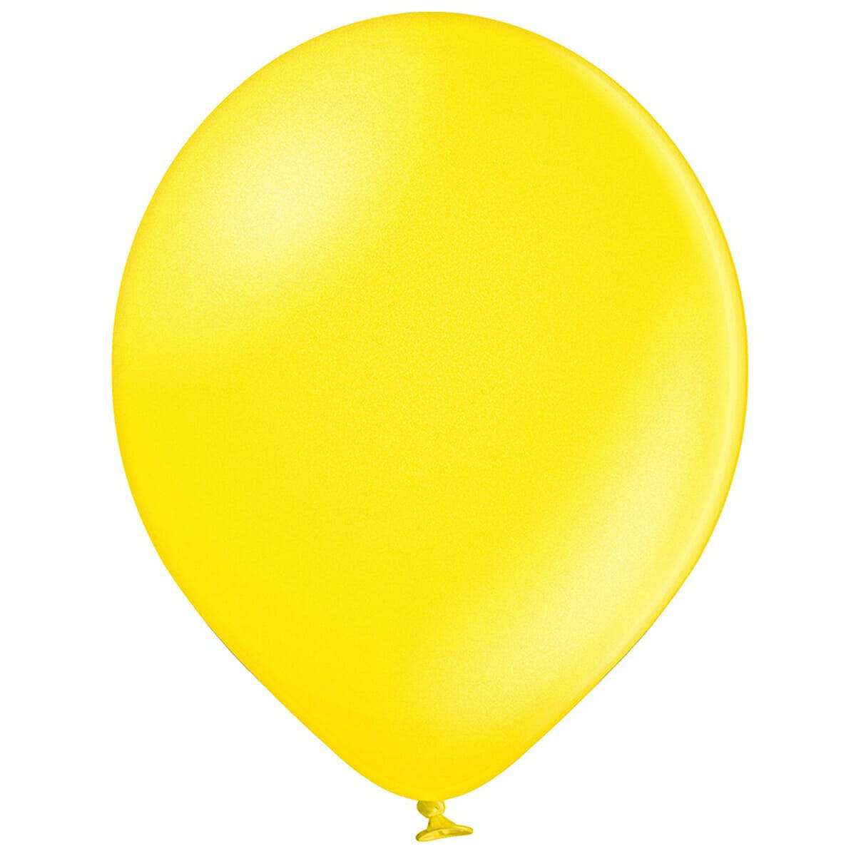 Жёлтый гелиевый шар металлик 20-25см картинка 2