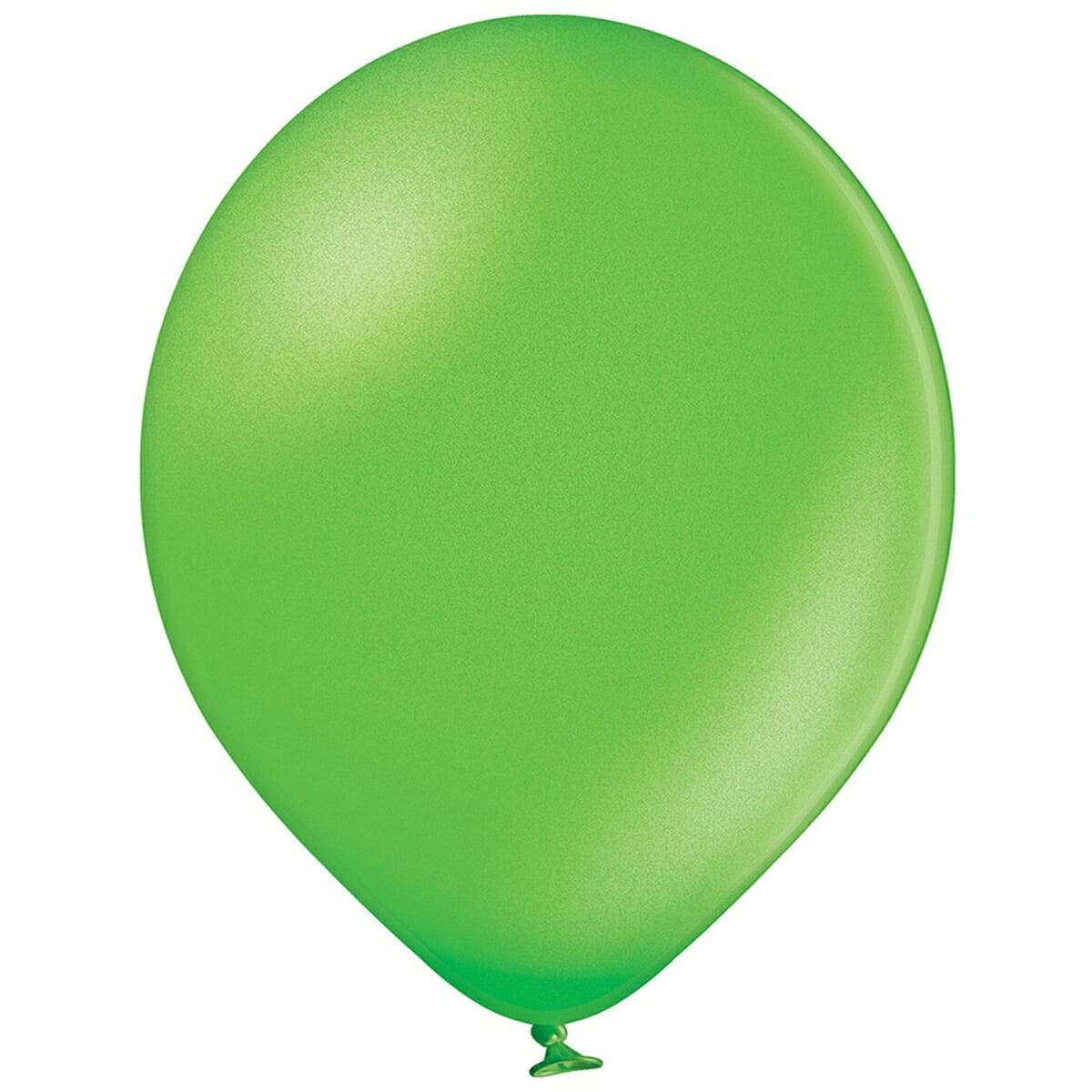 Зелёный гелиевый шар металлик 20-25см картинка 2