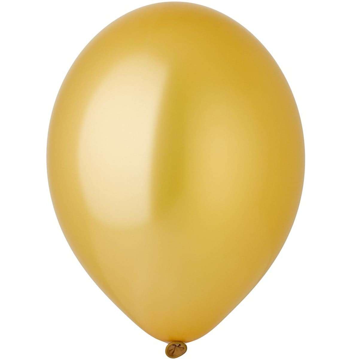 Золотой гелиевый шар металлик 20-25см картинка